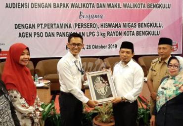 Pemerintah Kota (Pemkot) Bengkulu gelar audiensi bersama PT. Pertamina (Persero), Hiswana Migas Bengkulu, Agen PSO dan Pangkalan Liquified Petroleum Gas (LPG) 3Kg Rayon Kota Bengkulu