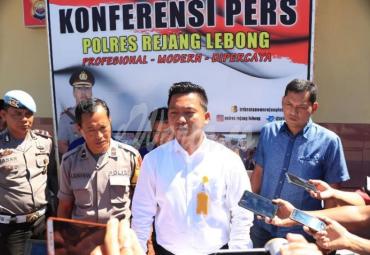 Conferensi Pers Sat Reskrim Polres Rejang Lebong.