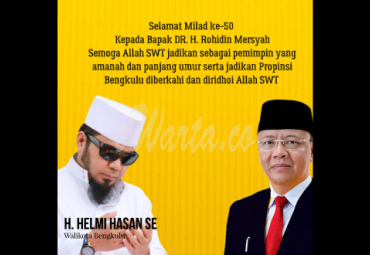 Walikota Bengkulu Ucapkan Selamat Tahun Untuk Gubernur Bengkulu.