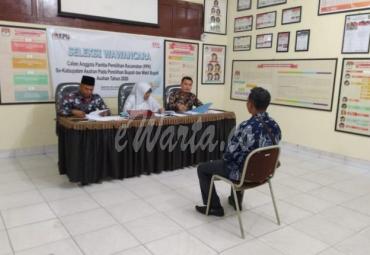 Tahapan seleksi perekrutan calon anggota PPK KPU Kabupaten Asahan.