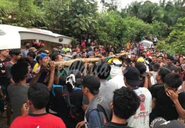 Korban (Herman) ditemukan oleh tim gabungan di bantu warga pada Jumat (01/5/20).