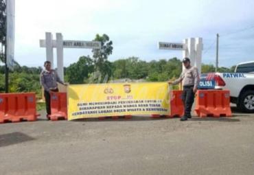 Cegah penyebaran covid-19, Polres Mukomuko tutup obyek wisata.