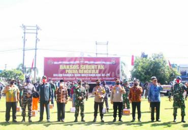  "Sinergi Membangun Bangsa, dalam Rangka Pencegahan Penanganan Covid-19, di Balai Raya Prajurit Makorem 041/Gamas, Jumat (26/6).