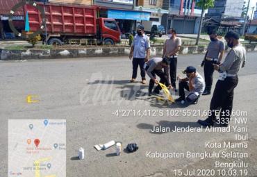Adaptasi Kebiasaan Baru, Polres BU dan Polres BS Buat Stop Line