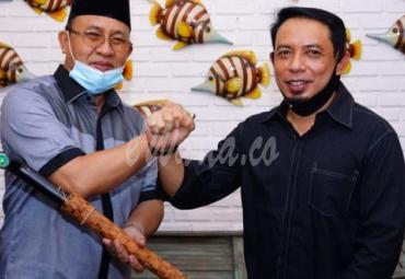 Wakil Walikota Dedy Wahyudi menyambut tamu dari daerah tetangga yakni Plt Bupati Muara Enim