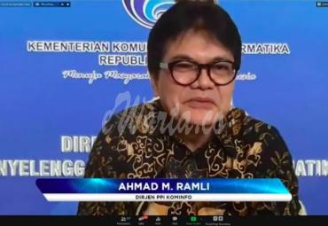 Direktur Jenderal dan Penyelenggaraan Pos dan Informatika Kementerian Komunikasi dan Informatika Ahmad M. Ramli 