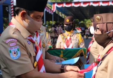 upacara peringatan hari pramuka ke- 59 tingkat Kota