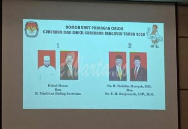 Undian nomor urut cagub Bengkulu