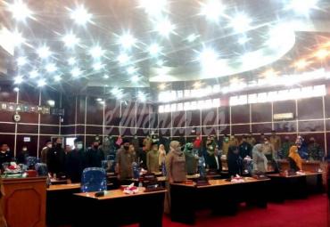 paripurna Penyampaian Nota Pengantar Raperda Laporan Pertanggungjawaban (LPj) Pelaksanaan APBD tahun 2019. 