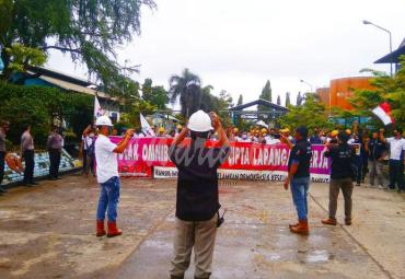 Federasi Serikat Pekerja Metal Mukomuko Gelar Aksi Tolak UU Cilaka
