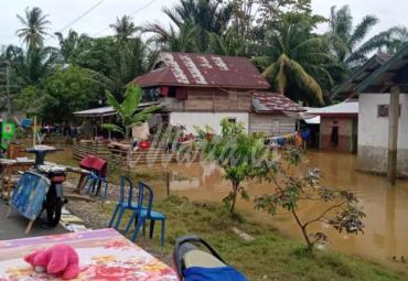Kondisi pemukiman warga Seluma usai tergenang banjir