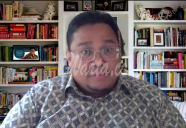 Anggota Bawaslu Rahmat Bagja menjadi narasumber diskusi daring Demokrasi dan Aspirasi Di Tengah Pandemik Covid-19, yang digelar Universitas Sam Ratulangi, Sabtu, (14/11/2020)/Foto: Hendi (Humas Bawaslu)