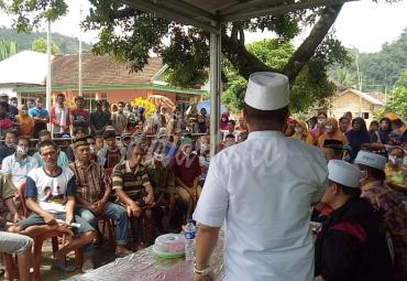 Helmi Hasan saat berkampanye di Kaur