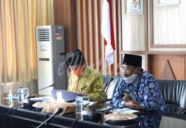 Rapat Koordinasi Antisipasi Ancaman Bencana Hidrometeorologi di wilayah Provinsi Bengkulu, Kamis (19/11) di Ruang Rafflesia Kantor Gubernur.