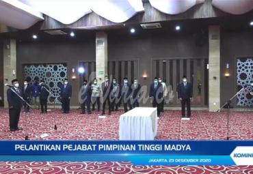Lantik Sekjen dan Kepala Badan Litbang SDM