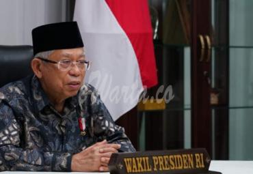 Wakil Presiden (Wapres) K. H. Ma’ruf Amin pada acara Fellowship Jurnalisme Perubahan Perilaku melalui konferensi video di kediaman resmi Wapres, Jalan Diponegoro Nomor 2, Jakarta Pusat, Senin (14/12/2020).