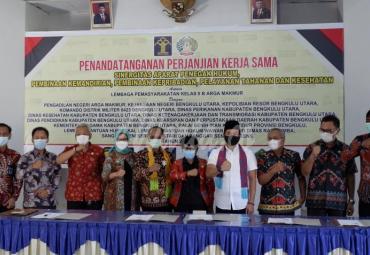 Lapas Kelas IIB Arga Makmur Tanda Tangani Perjanjian Sinergitas Aparat Penegak Hukum