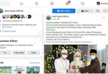 Catin di Rembang Bisa Lihat Jadwal Nikah di Akun Medsos KUA