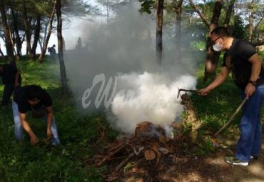 Dinas Kominfosan Gotong Royong Pantai Panjang