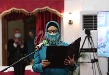 Ketua TP PKK Provinsi Bengkulu Derta Wahyudin Rohidin