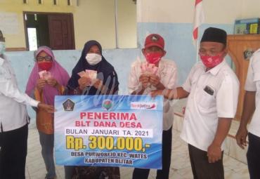 Penyaluran BLT-DD Tahap Pertama Tahun 2021 Desa Purworejo Berjalan Lancar