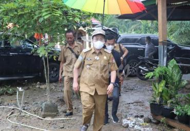 Bupati Mukomuko Turun ke Lapangan Tinjau Dampak Banjir di Teras Terunjam